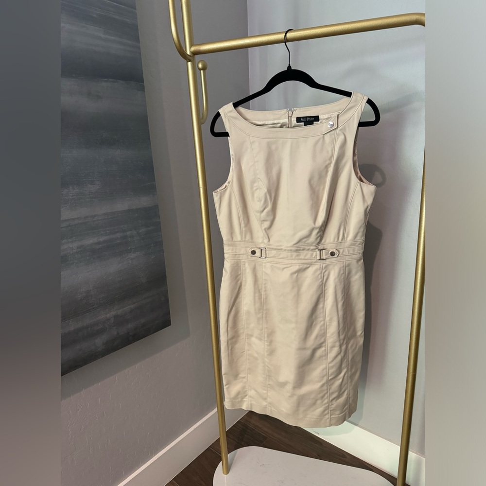 WHBM Tan Sleeveless Dress